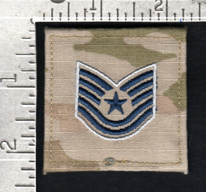 US Space Force Rank (used prior to Sep 2021) Technical Sergeant (hook & loop)