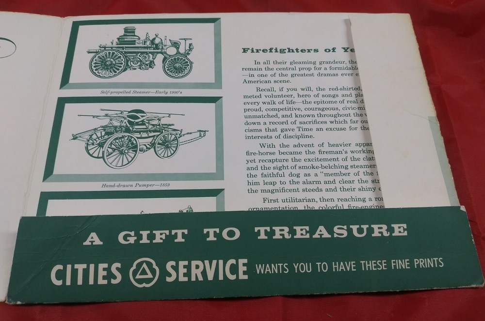 1960 Cities Service Vintage Fire Engine Prints