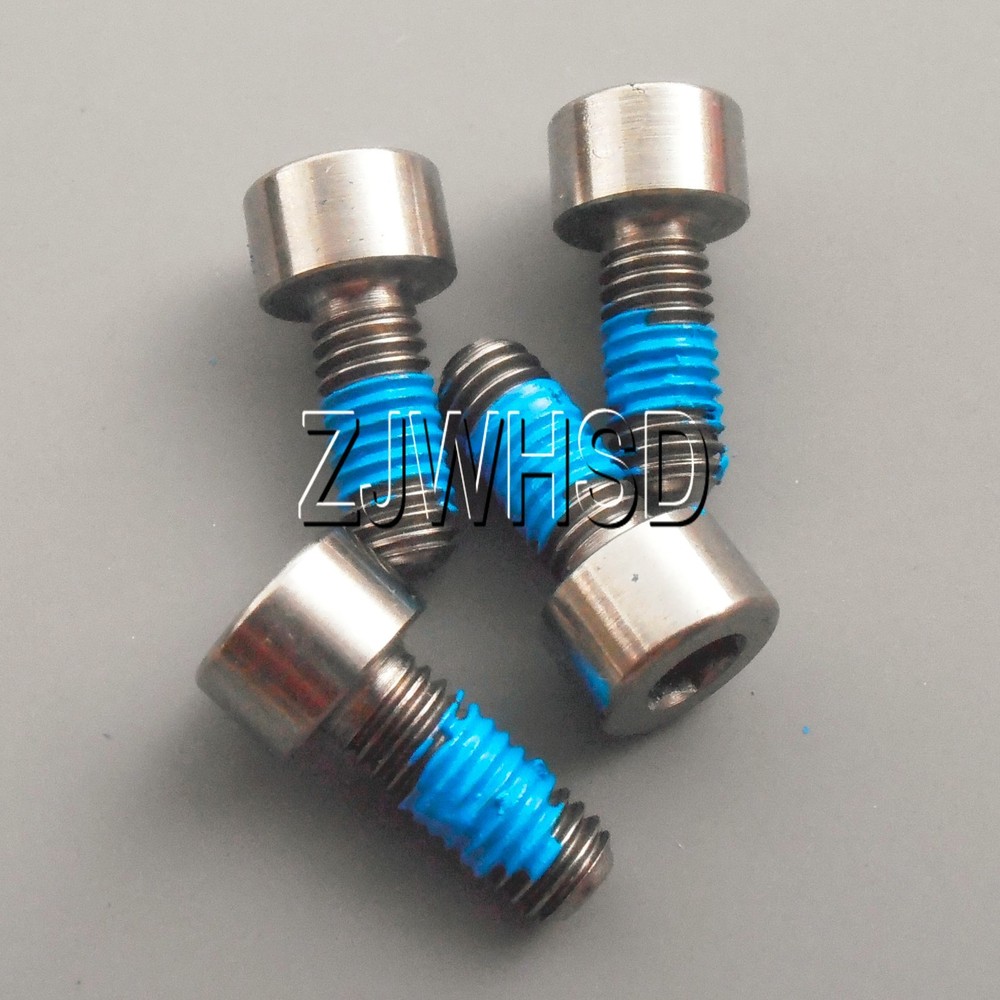 4pcs M5 x 12 Titanium Ti Screw Bolt Allen hex Socket Cap head with ThreadLocker
