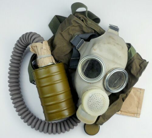 Surplus Chinese Type 64 gas mask & Canvas pack bag