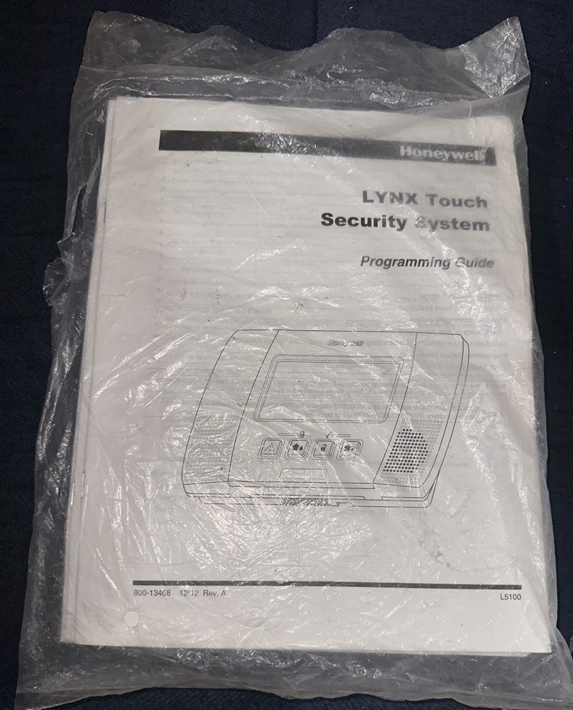 Honeywell Lynx Touch Security System Programming Guide Home Alarm Panel