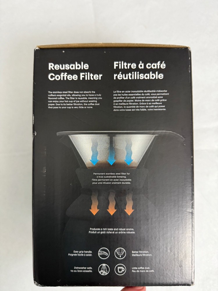 BODUM Pour Over Coffee Maker w permanent filter 8 cup NEW