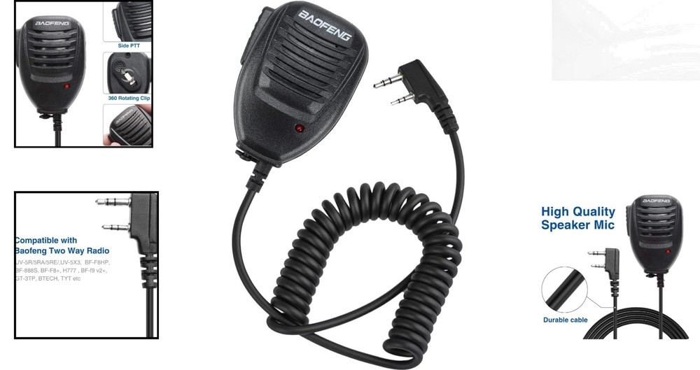 Handheld Unidirectional Radio Speaker - BF-S112, Black, for Video Conferencing