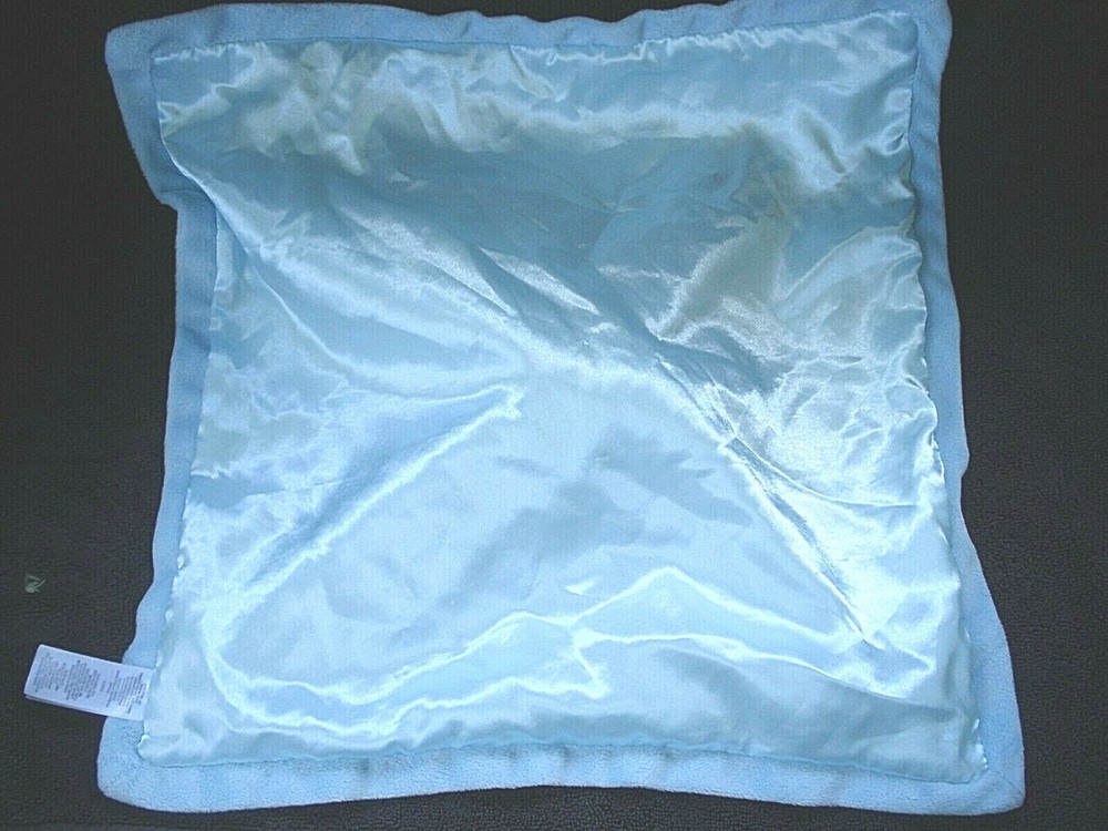 Early Days Green White Dot Frog Security Blanket Blue Satin