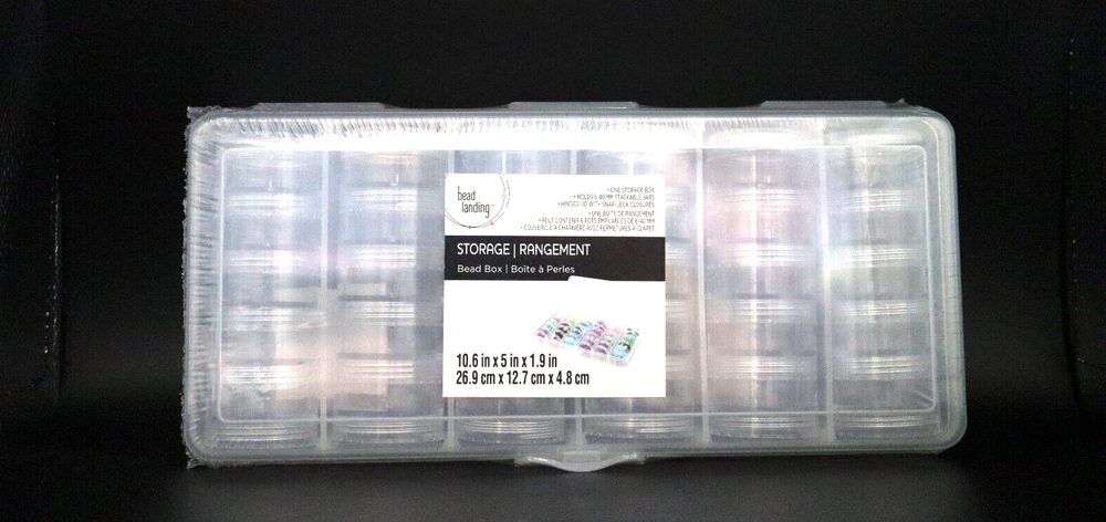 STORAGE BOX 30 ROUND STACKABLE CLEAR CONTAINERS CRAFTS TOOLS MAKEUP ODDS & ENDS