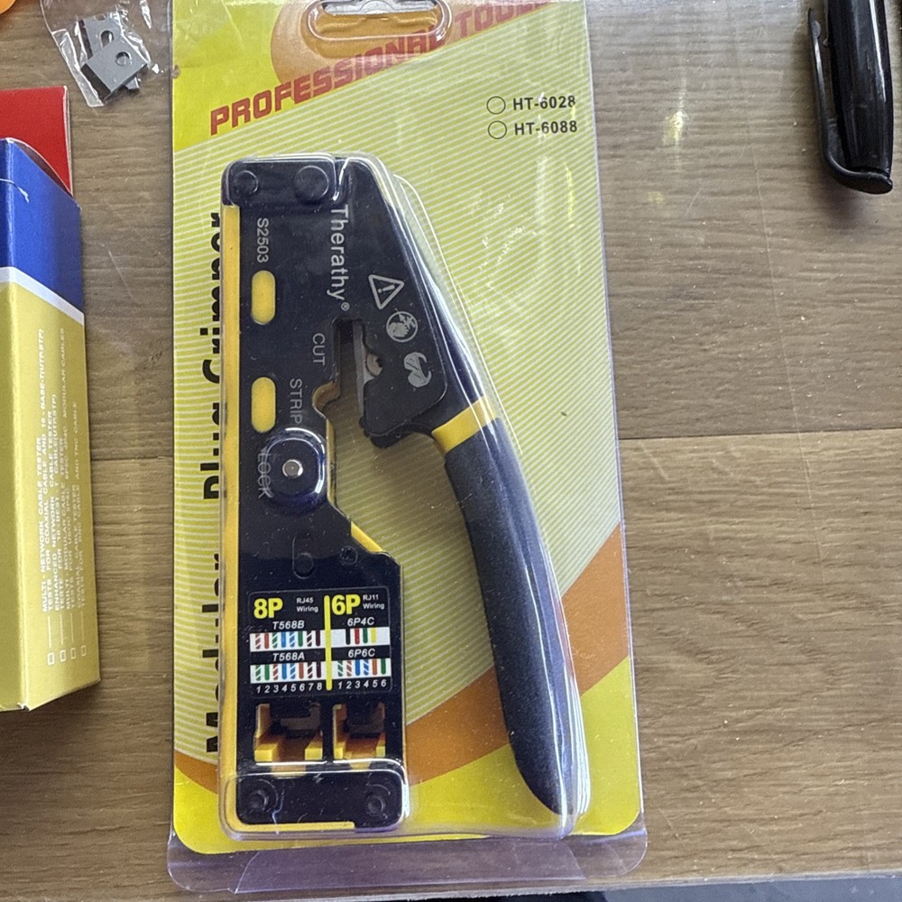 Ergonomic Pass-Through Crimper & Testing Kit for Ethernet Cable Installation
