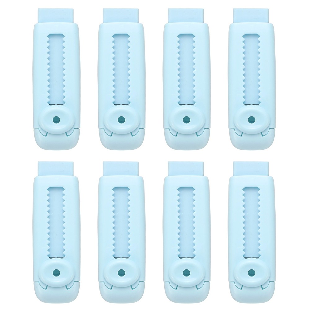 8 Pack Erasers, Pencil Erasers Large Eraser Push Pull Cute Soft, Blue