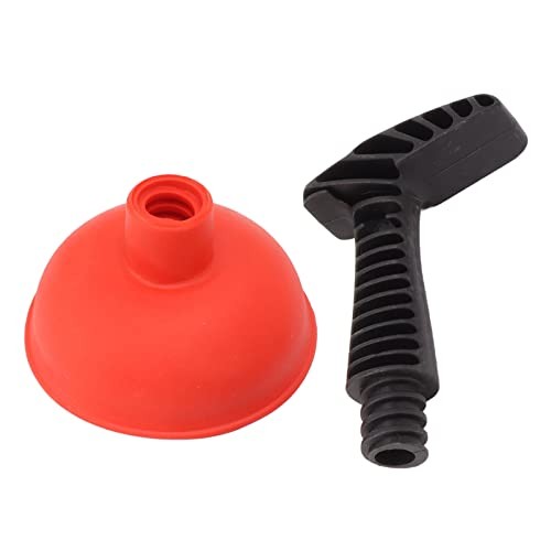 Sink Plunger Mini Short Handle Efficient Small Drain Powerful Silicone Red