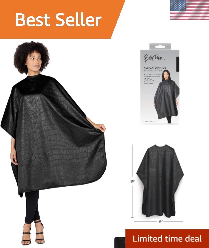 Alligator Hide Bleach-proof Multi Purpose Coloring/Styling Cape, Textured Sur...