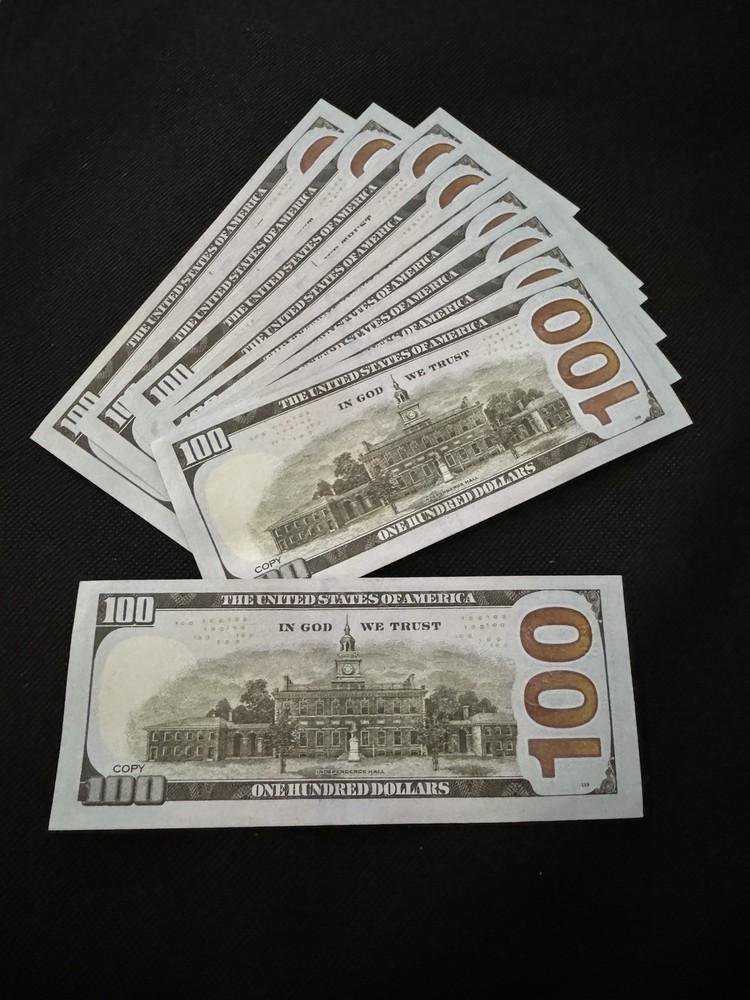 Prop For Motion Picture Use Only $1000- 10 $100 Bills
