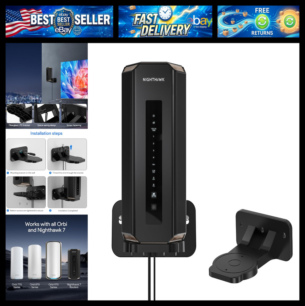 XLTTYWL Orbi 370 Wall Mount Kit, Orbit 7 Mount Bracket Optimize Space Compatible