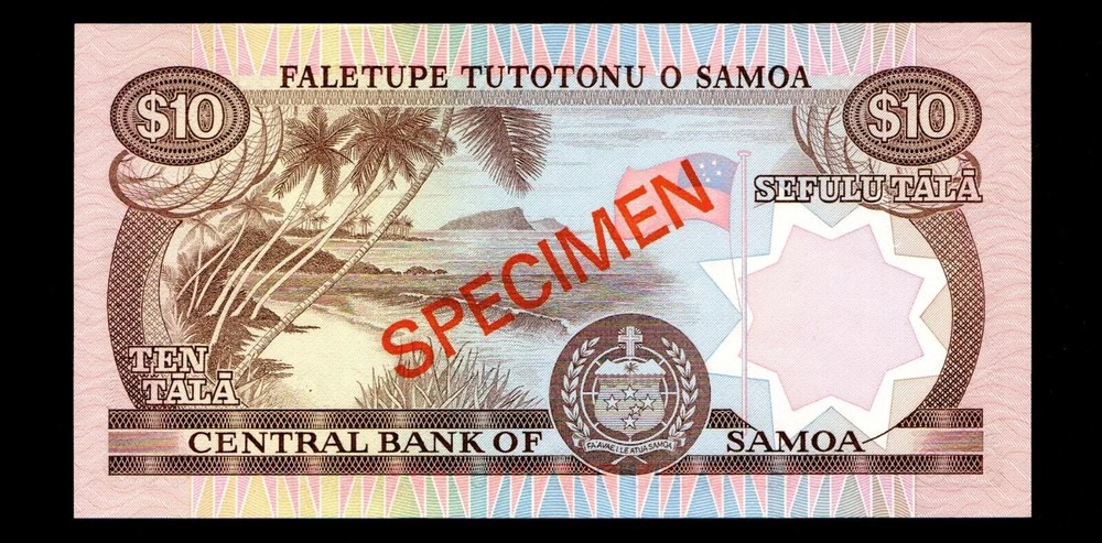 Specimen 2002 Samoa 10 Tala A 000000 GEM UNC {C108}