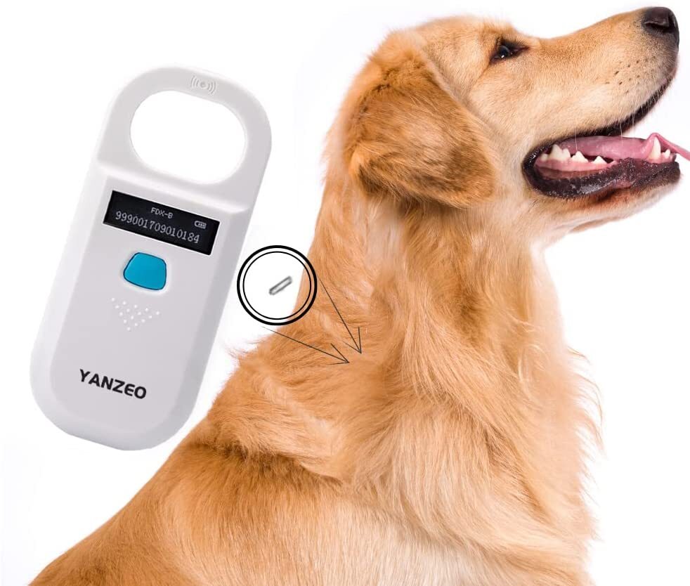 Handheld Digital Pet ID Chip Scanner Rechargeable Animal Microchip RFID Reader