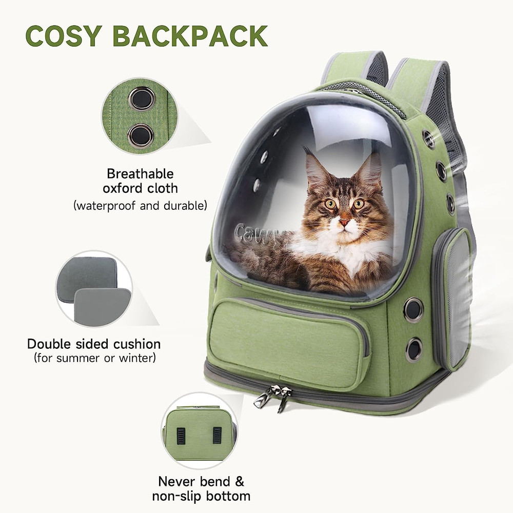 Cat Backpack Carrier, Breathable Cat Carrier Large Space Bubble Pet Backpack for