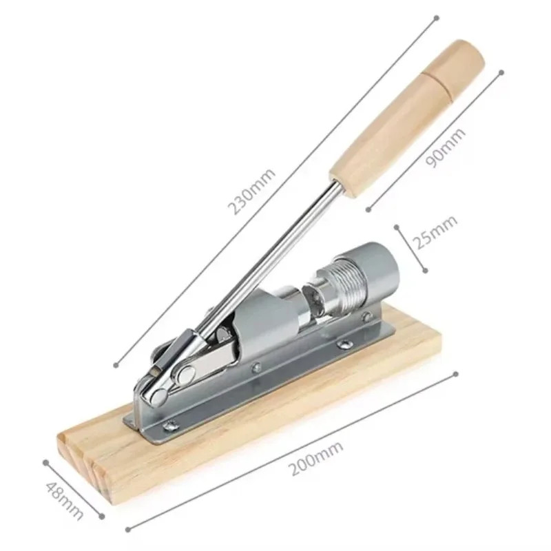 Heavy Duty Pecan and Nut Cracker Tool, Wood Base and Adjustable Handle, Easy Use