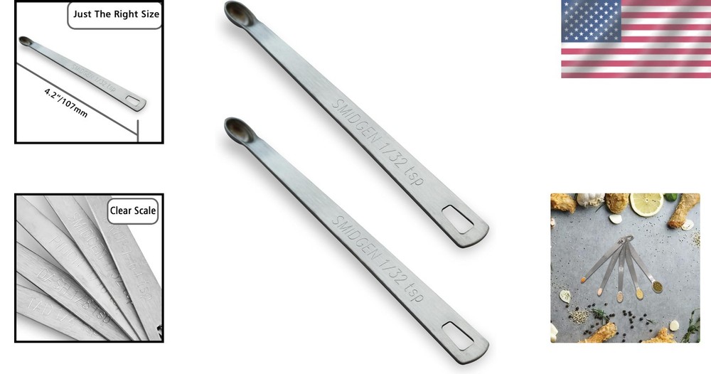 2PC Stainless Steel Tiny Measuring Spoon - 1/32 Teaspoon for Precision Cooking