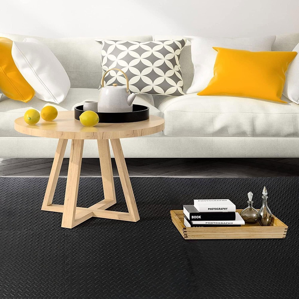 Puzzle Exercise Mat Interlocking Foam Gym Flooring Mat 48 Tile 3/4'' Extra Thick