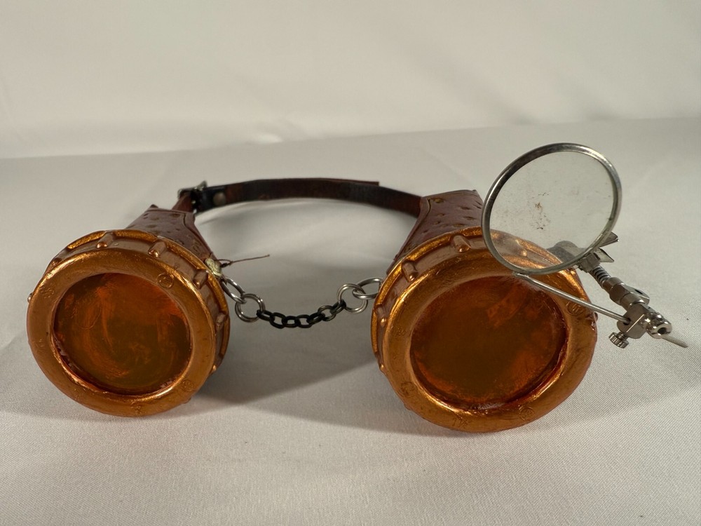 Leather Steampunk Handcrafted Prop Goggles