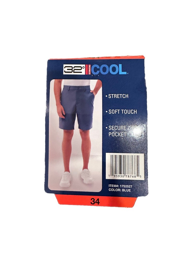 32 Degrees Men's Twill Tech Performance Stretch Soft Touch Short