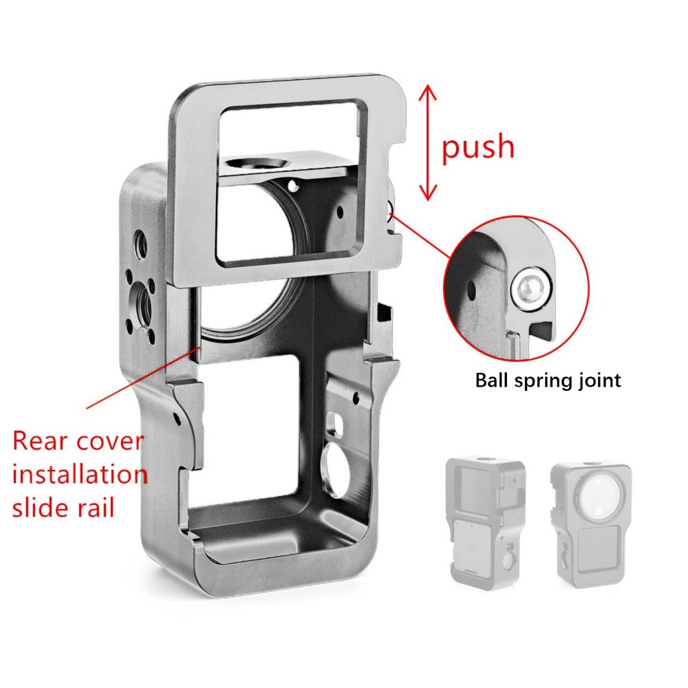 Camera Protective Frame Cover+UV Filter+Lens Cover+Adapter For DJI Action 2 Part