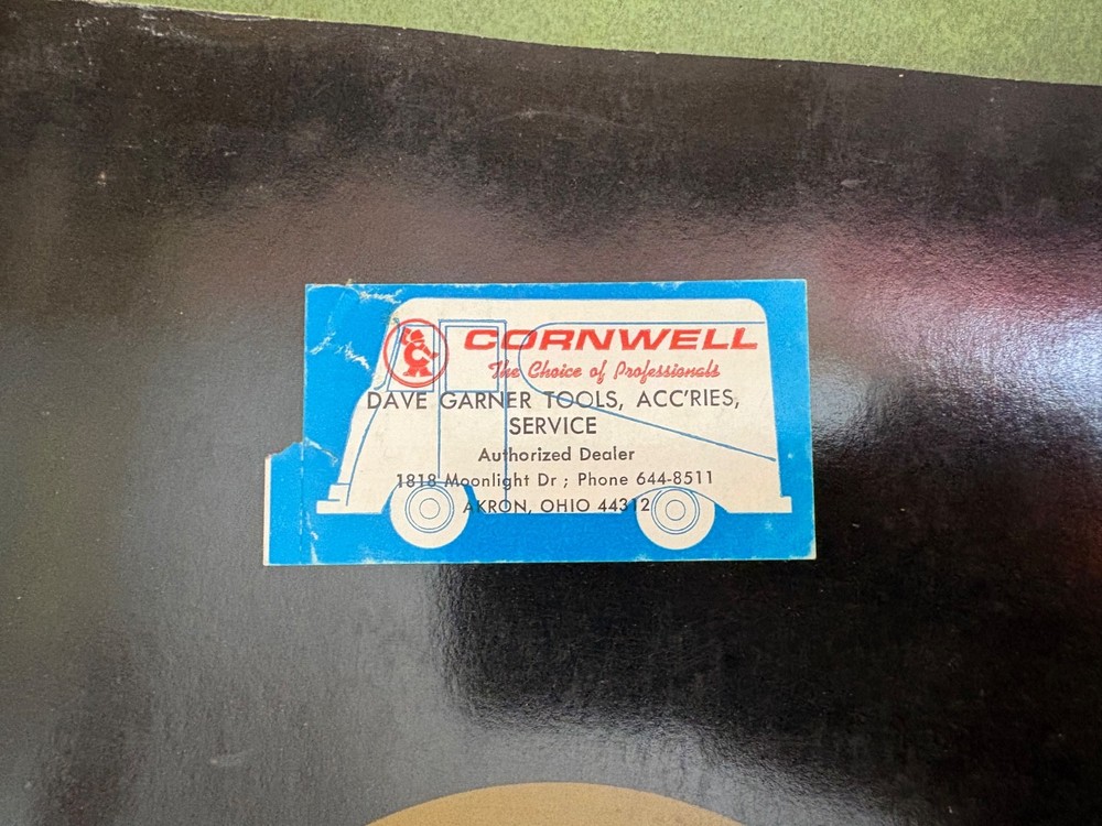 Original 1967 Cornwell Tools Catalog AI-68