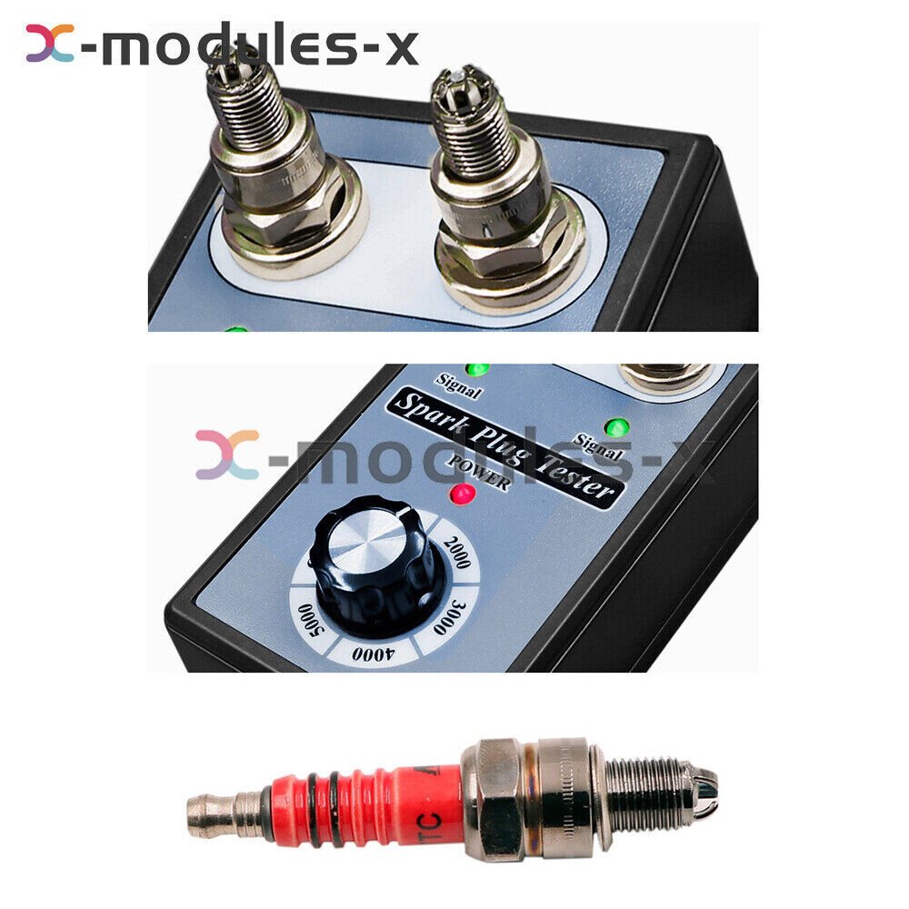 Dual Hole 12V Car Spark Plug Tester Ignition Plug Analyzer Diagnostic Detector