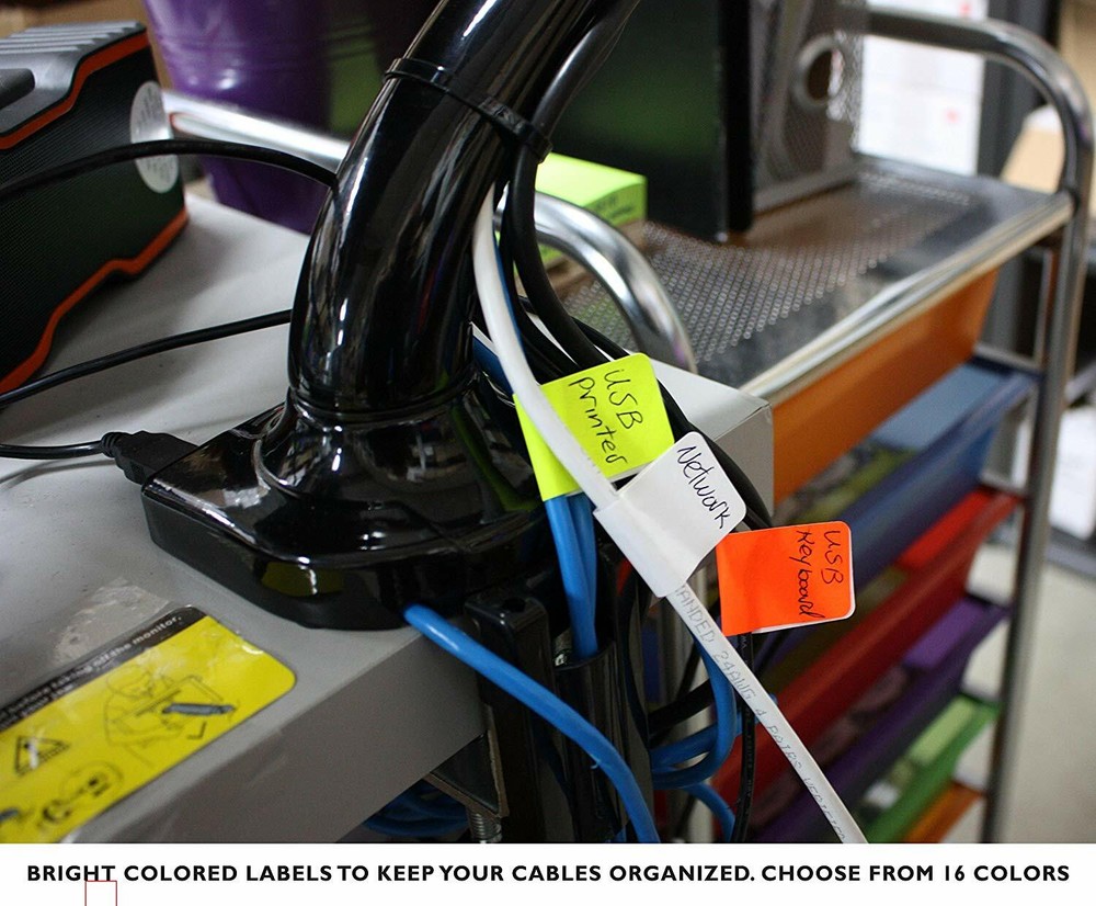 Labeling Identification Rectangle Color Code Organizing Folder Stickers 360 Pack