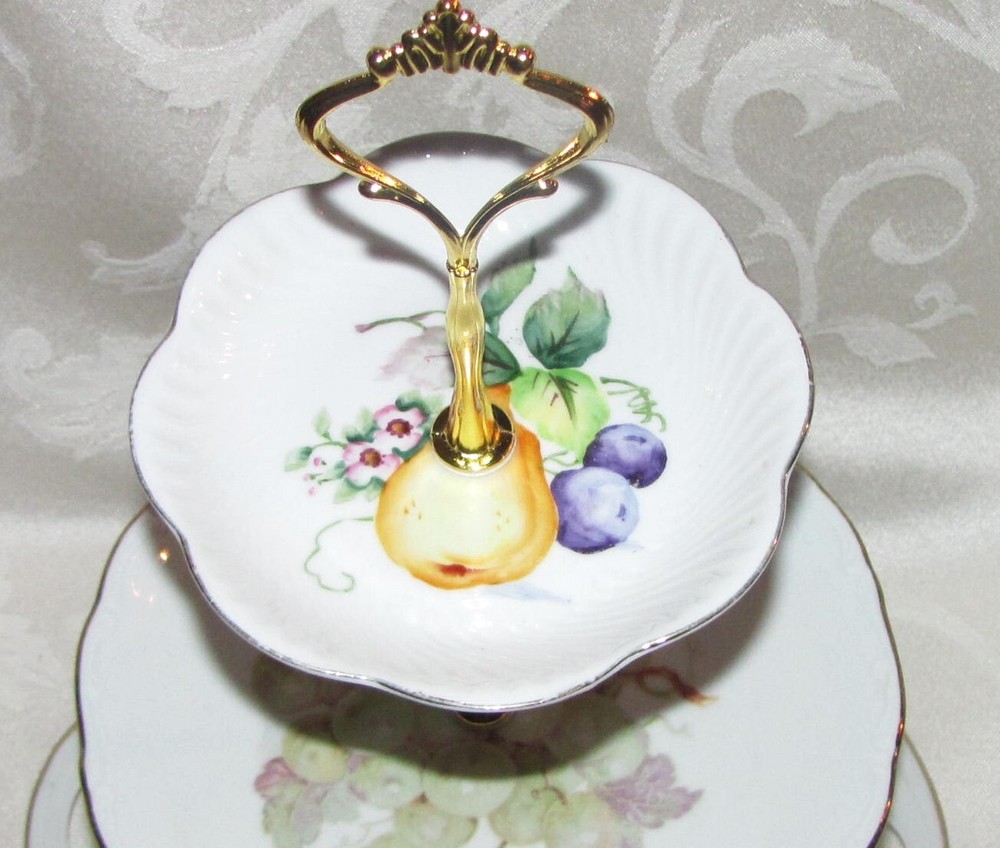 Custom Three Tier Cake Stand Made With Antique Plates Tea Party