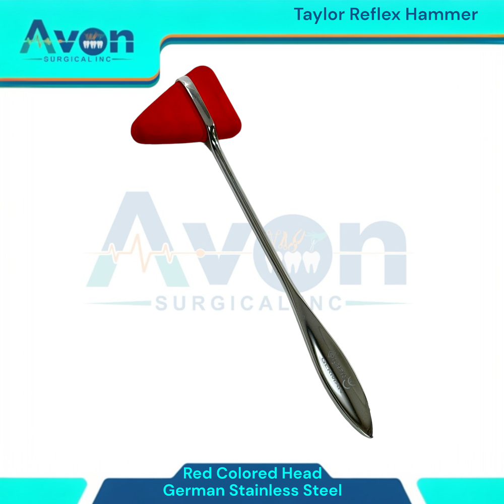 1pc Reflex Testing Taylor Percussion Hammer, Red, Stainless Steel Handle