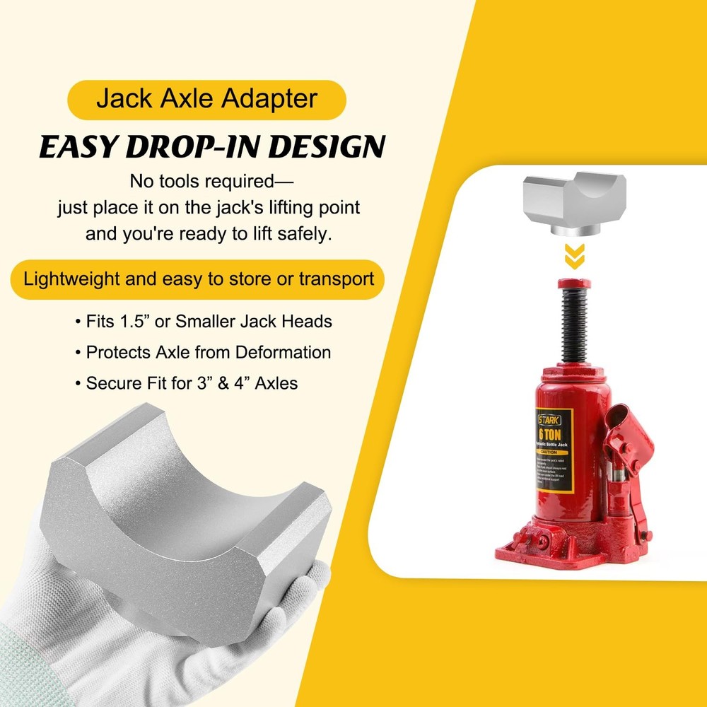Jack Axle Adapter Lifting Saddle For 3" 4" Axle, Jack Lifting Platforms Max1.5''