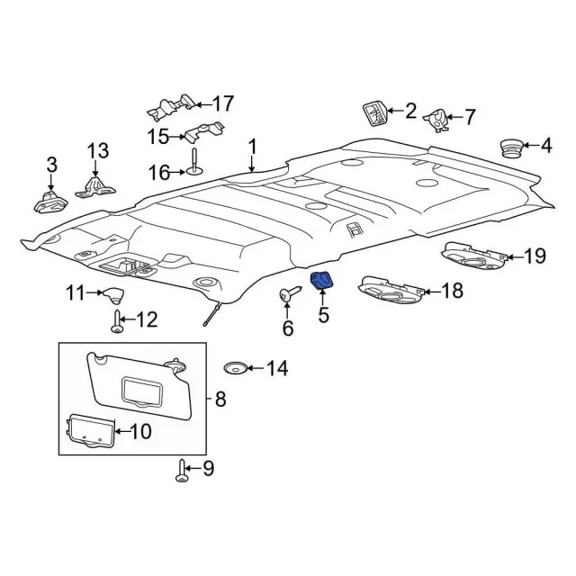 Genuine Ford Coat Hook GB5Z-7829024-BB