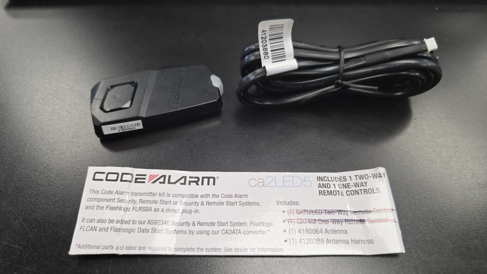 Code Alarm CA2LED5E 2 WAY LED RF KIT ANTENNA & HARNESS ONLY!