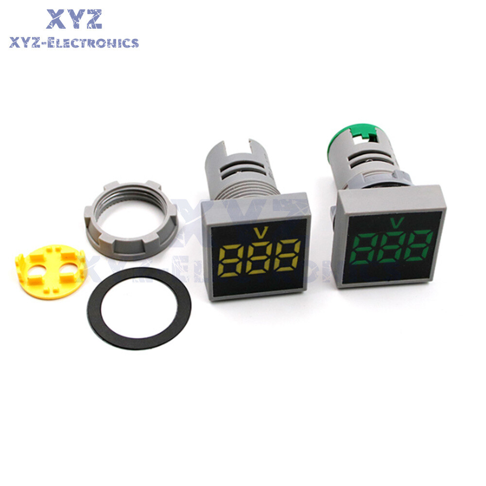 AC20-500V 22mm LED Light Panel Digital Voltage Volt Meter Display Voltmeter