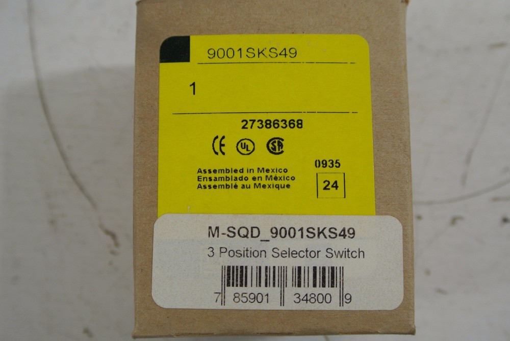Square D Selector Switch Cat: 9001SKS49