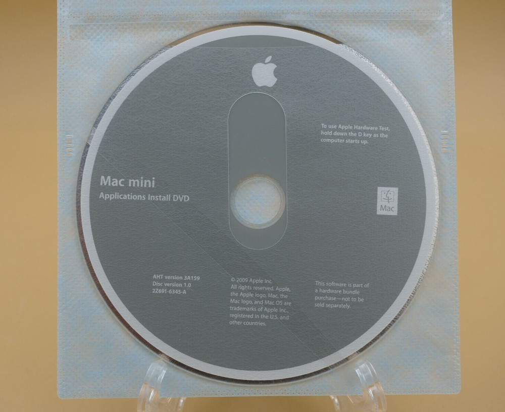 iMac Applications Install DVD Disc Version 1.0 AHT Version 3A190 - 2009 Software