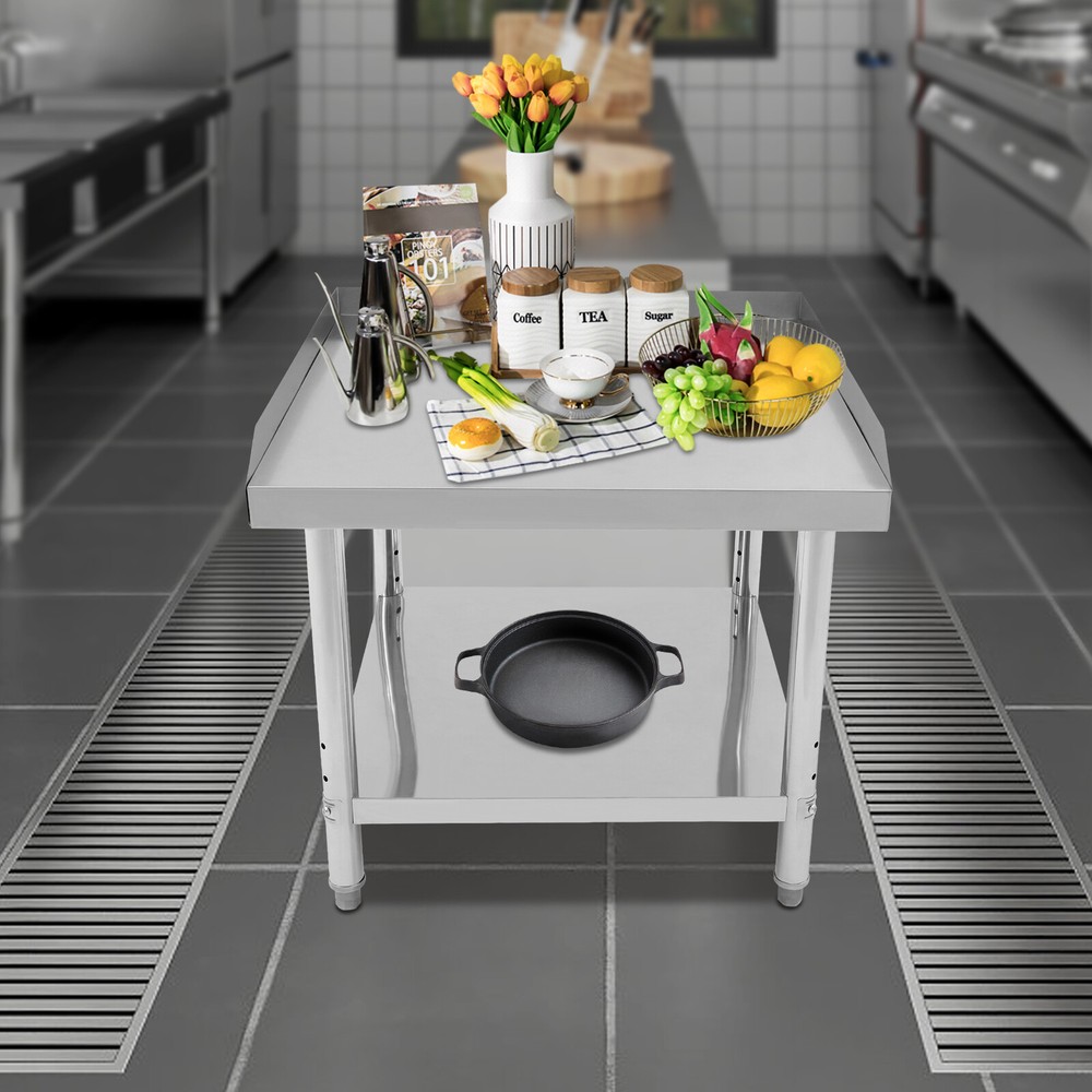 Stainless Steel Kitchen Restaurant Adjustable Work Prep Table