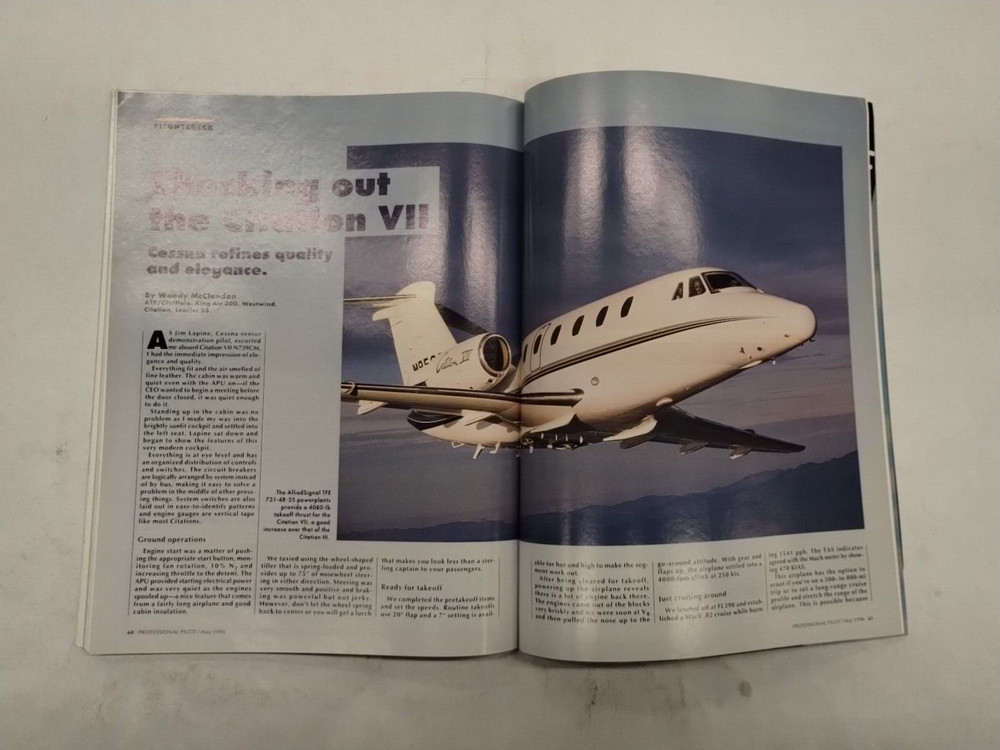 Professional Pilot Magazine /Volume 30/ No. 5/ May 1996-Original