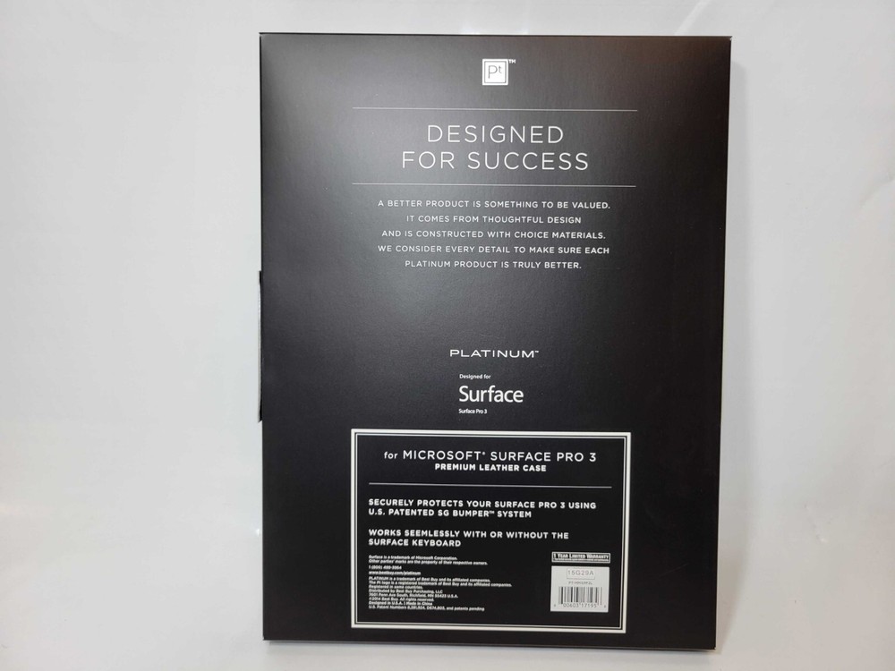 Microsoft Surface Pro 3 Platinum Leather Folio Case - Blue & Purple