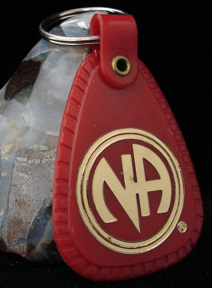 NARCOTICS ANONYMOUS NA RED KEY TAG 90 DAYS medallion clean token Sobriety