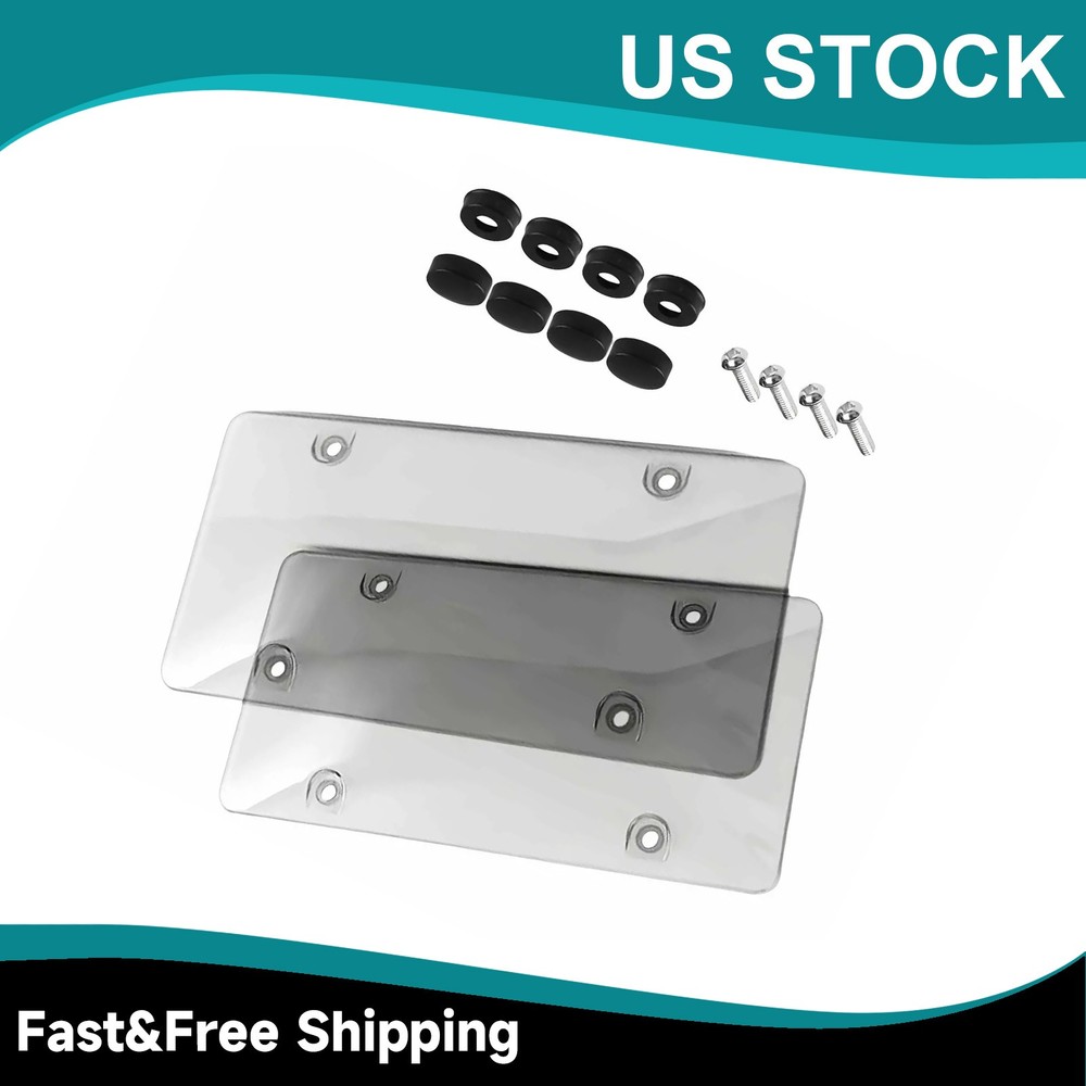 2pcs Unbreakable License Plate Bubble Covers Universal Fitment Protector License
