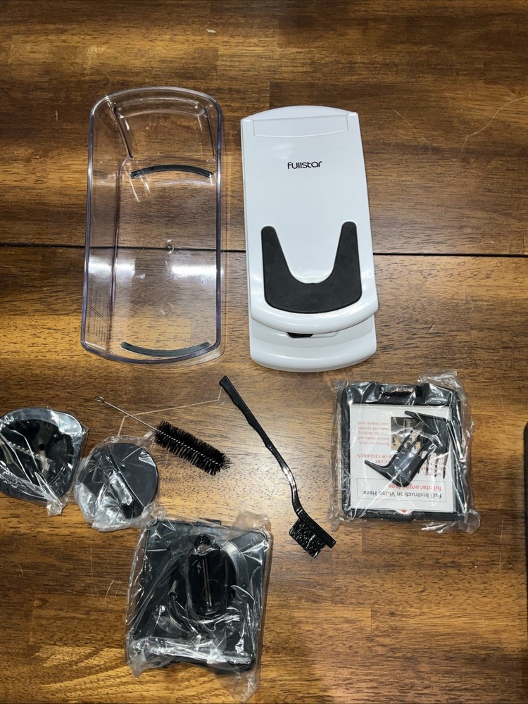 Fullstar Push Function Food Chopper White with Container & Cleaning Tool