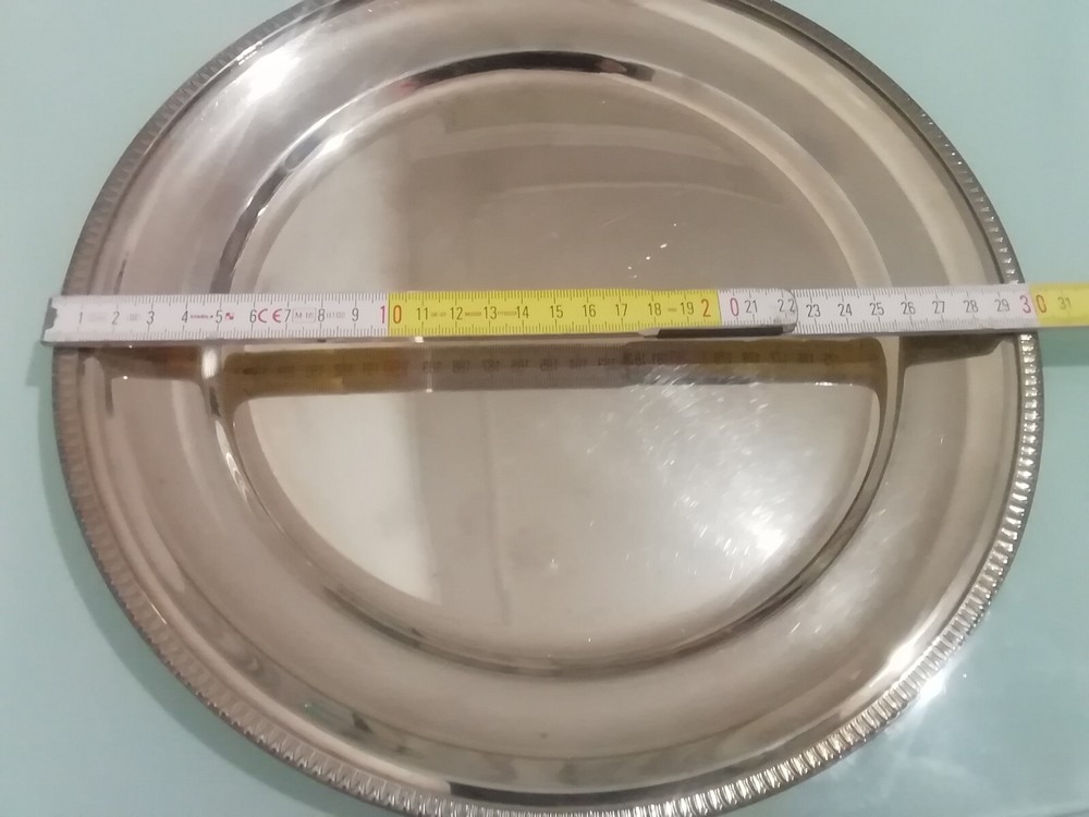 800 Round Empire Style Silver Saucer Tray