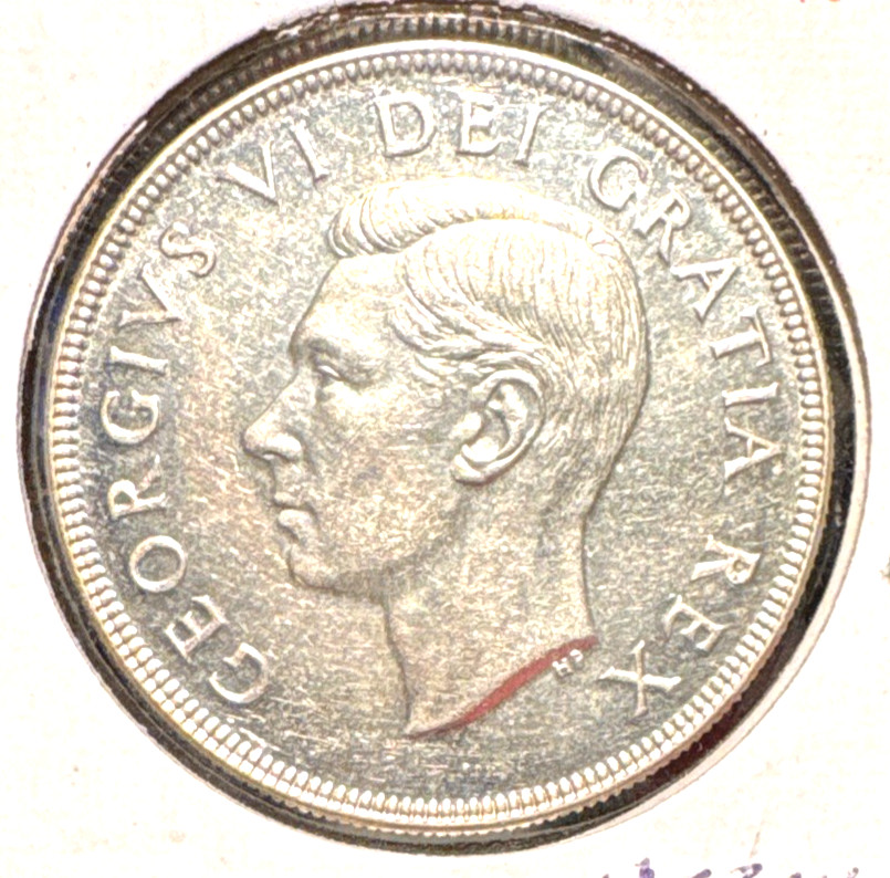 Canada 1950 dollar KM 46 AU (w)