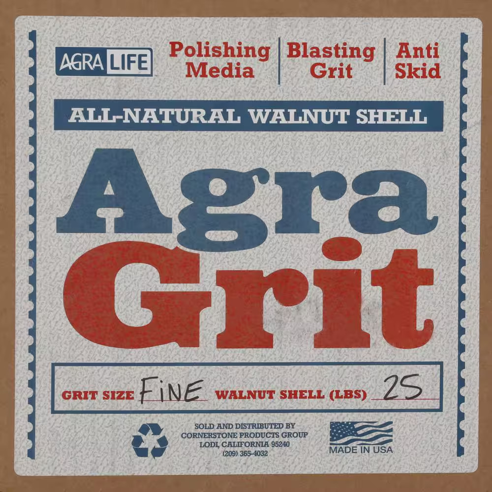 Walnut Shell Blasting Fine-Grit (25 Lb. per Box)
