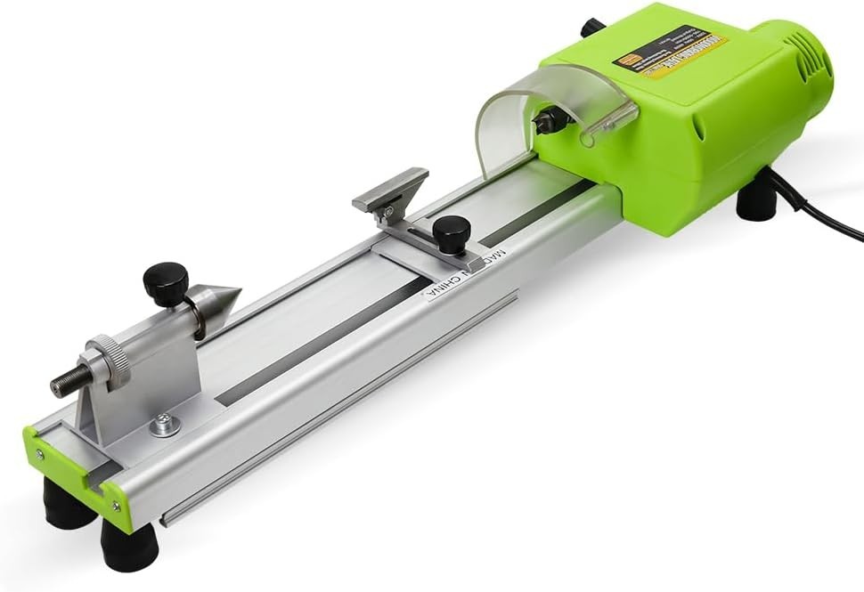 Compact Mini Wood Lathe with Variable Speed Control - Perfect for DIY Crafts