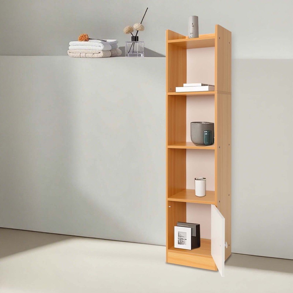 4-Tier High-Density Board Storage Cabinet, Space-Saving Modern Design Organizer
