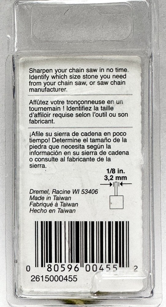 Dremel Chain Saw sharpening stone 455 size 7/32"