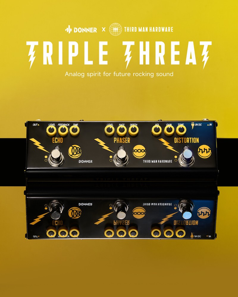 Third Man Hardware X Donner Triple Threat Analog Multi-Effect Pedal
