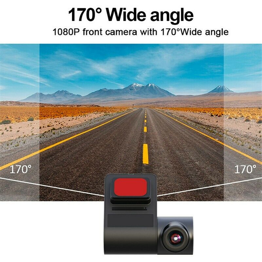 Car DVR Camera Hidden Dash Cam Video Recorder Recording G-sensor ADAS Android