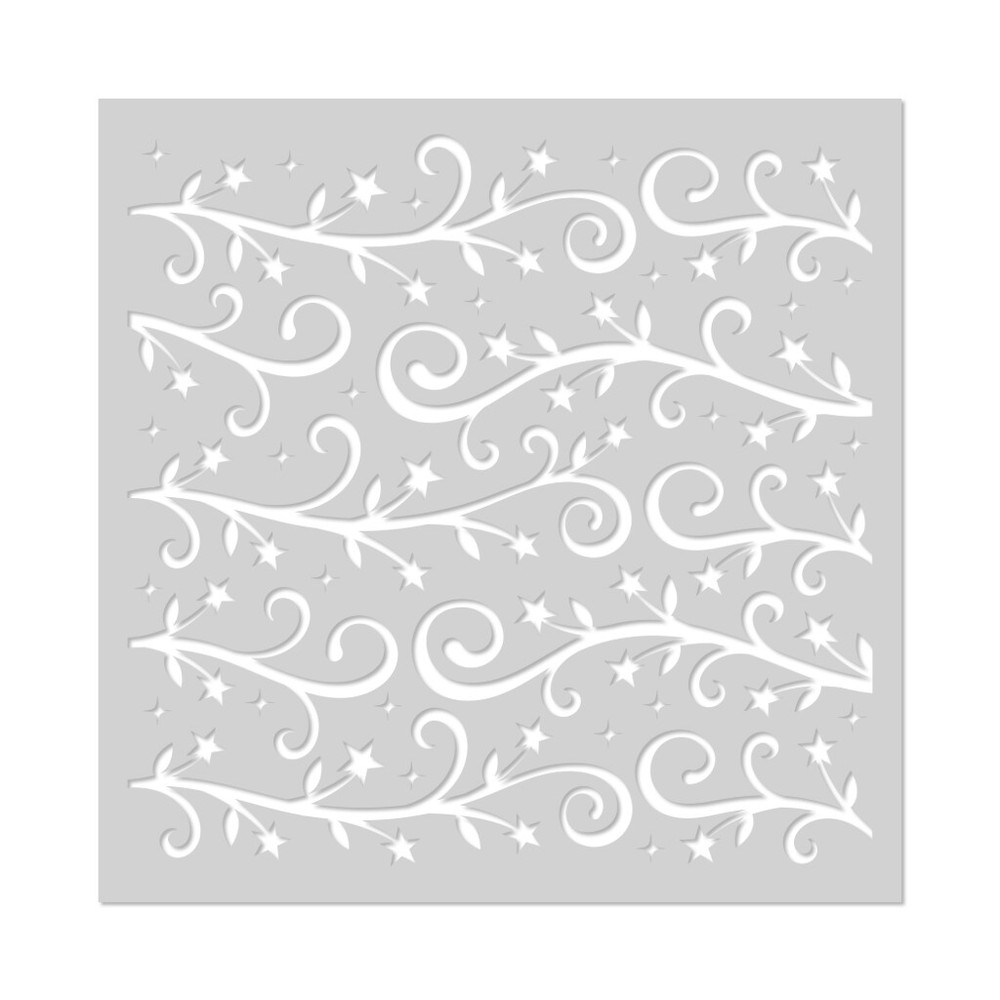 New Hero Arts "STAR BRANCHES" Stencil 6"x6"  2022